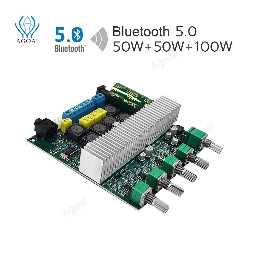 

TPA3116 2.1 Subwoofer Bluetooth Amplifier Digital Audio Board 50W*2+100W Bass AUX For 2.1 Bluetooth 5.0 Speaker DIY