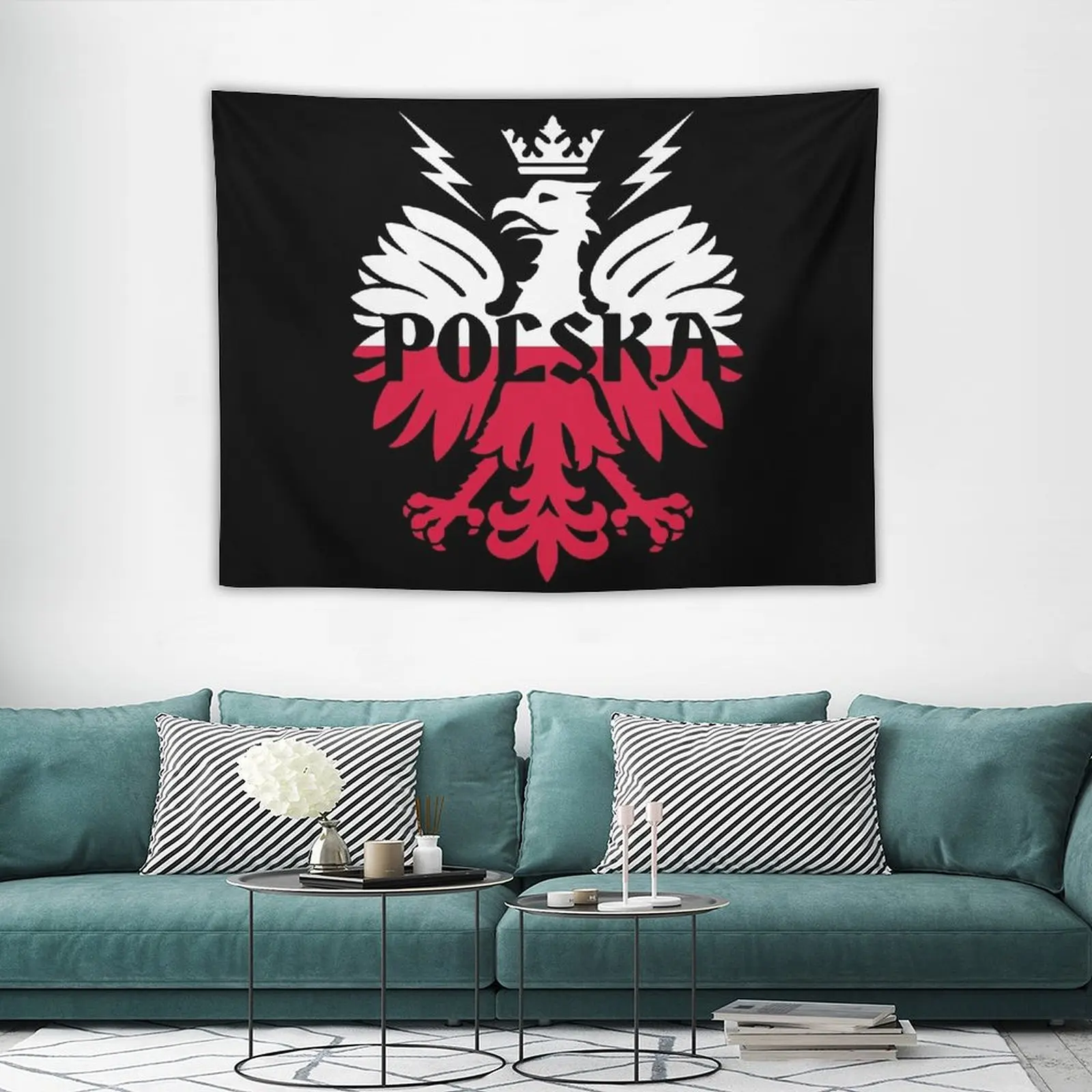 Польский флаг - Польша гобелен Настенный декор Декор комнаты Ковер Настенные