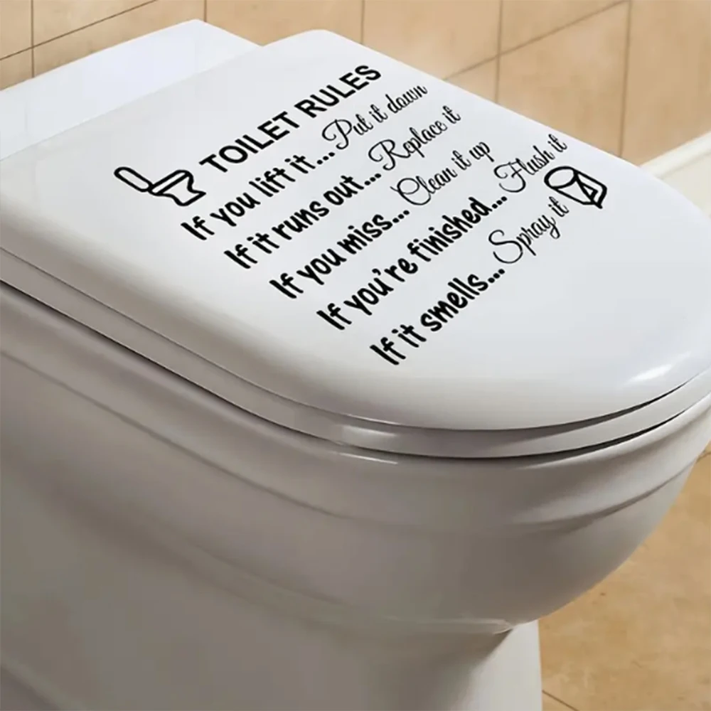 1 шт. самодельные съемные настенные наклейки с цитатами знак унитаза виниловый