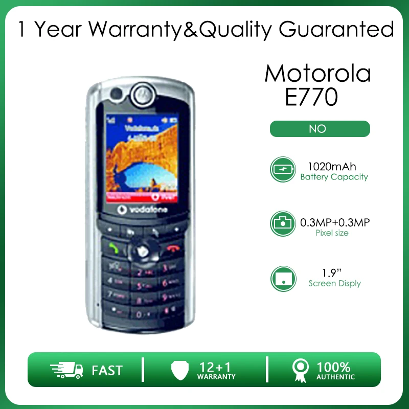 Motorola E770 Восстановленный-Оригинальный разблокированный E770V 1 9 дюймов Java Games