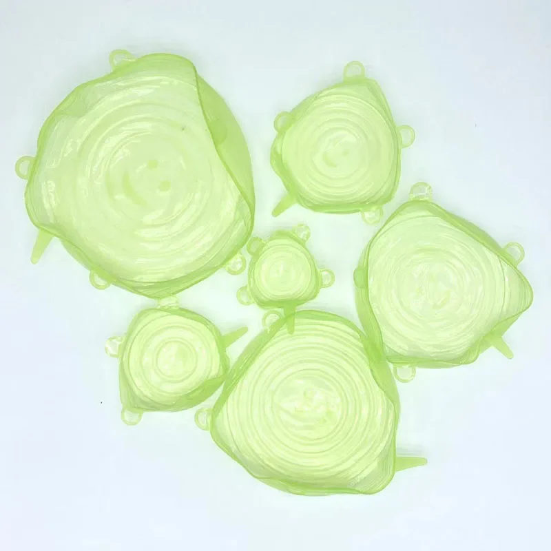 

Силиконовые крышки для хранения продуктов 6 шт.