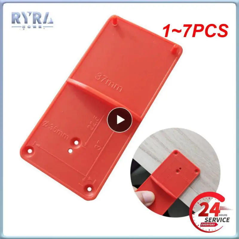 

1~7PCS Hinge Hole Drilling Guide 28/37mm Woodworking Punch Opener Locator for Cabinets Installation DIY Template Woodworking