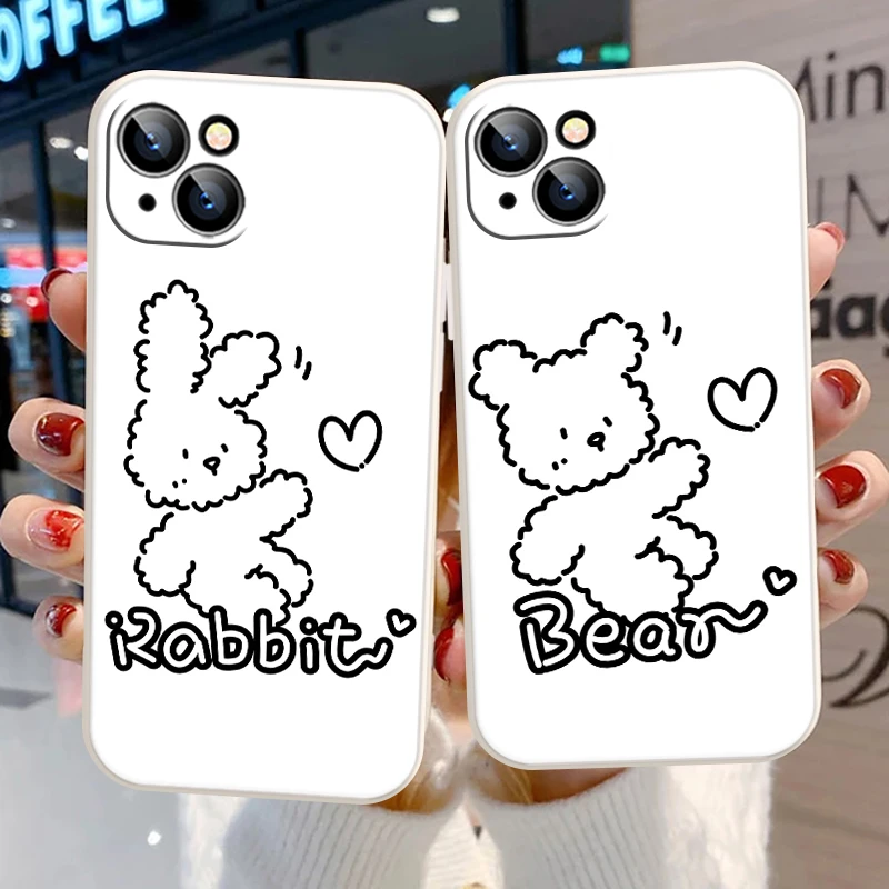 

Cute Bear Cartoon Panda For iPhone 11 12 13 Pro MAX X XR XS MAX 6 7 8 Plus SE 2020 13 12 Mini Phone Case Carcasa Back Cover Soft