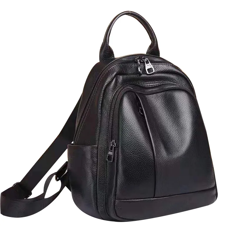 

2022 women's backpack real leather travel backpack girls' multifunctional school backpack fashion full match