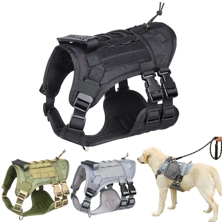 

Tactical Dog Harness Camouflage Multifunction Harness Dog No Pull Dog Vest For Labrador Golden Retriever Durable Pet Supplies