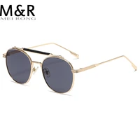high quality gothic steampunk sunglasses polarized men women brand designer vintage round metal frame sun glasses uv400 oculos