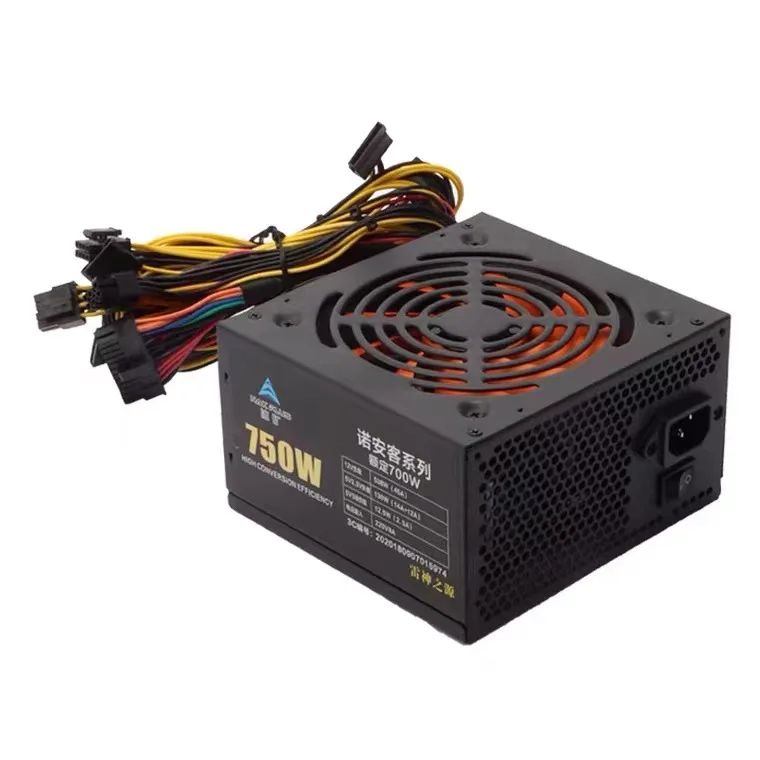 Фото Блок питания для ПК ATX 650 Вт (реальная мощность 600 Вт), бесшумный, для двух процессоров, стабильный, для настольных компьютеров №1