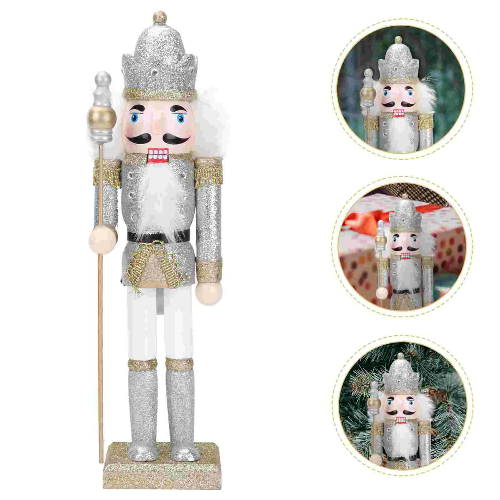 

Car Decoration Nutcracker Desktop Ornament Walnut Wood Puppets Accessories Crafts Birth presepio
