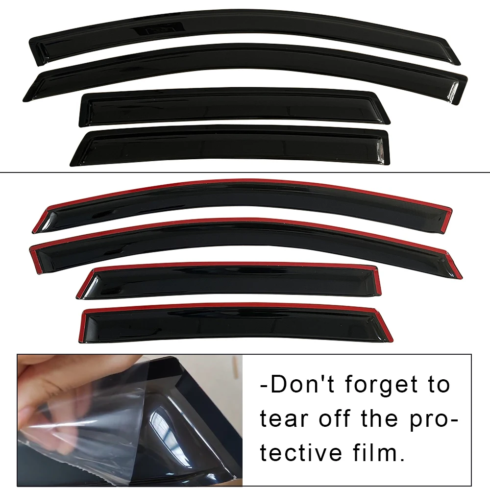 Оконный козырек для Toyota Fortuner 2005 2006 2007 2008 2009 2010 2011 2012 2013 2014 2015 Weathershied Дверной Ветер