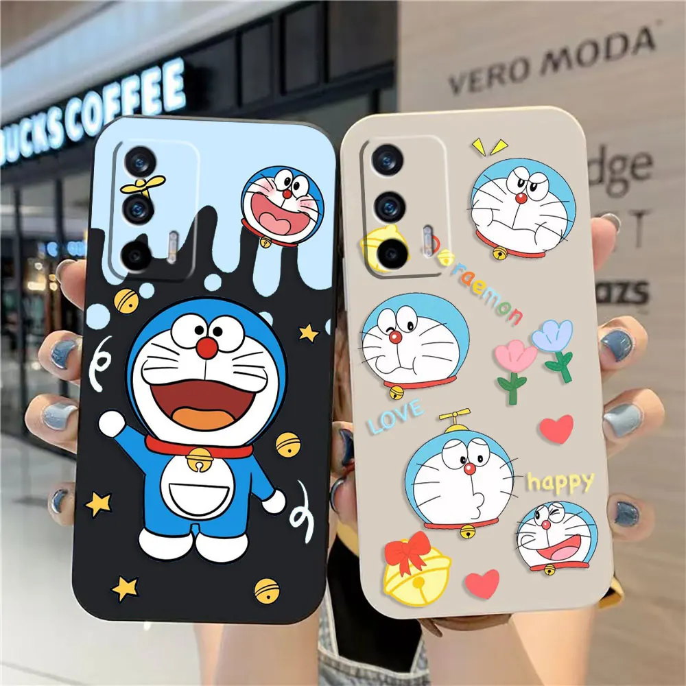 

Case For OPPO Realme 10 9 8 8I 7 7I 6 5 C21 GT NEO 2 3 5 V11 V13 Colour Simple Liquid Silicone Case Cute d-Doraemon Manga