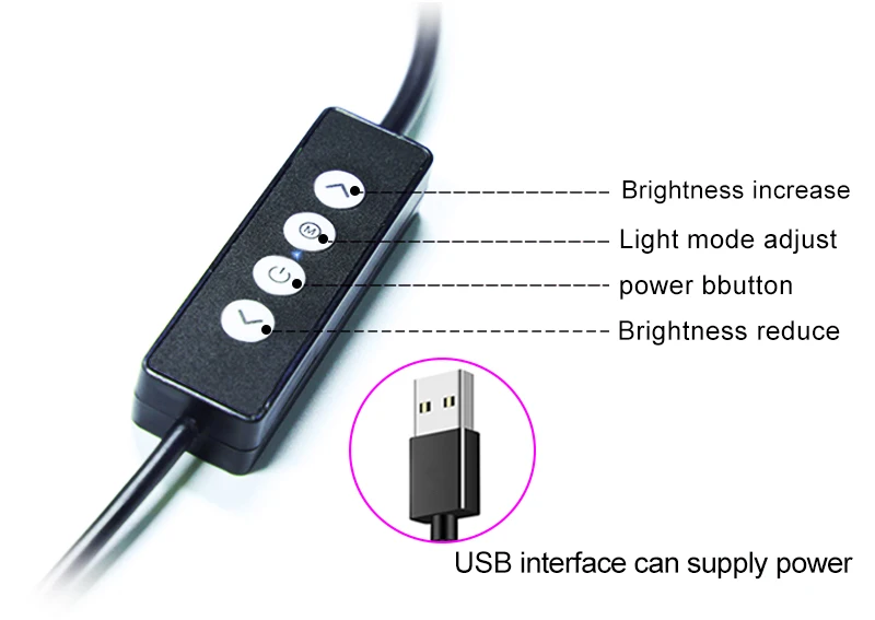 Светодиодное кольцо для макияжа 45 Вт 3000K-5600K