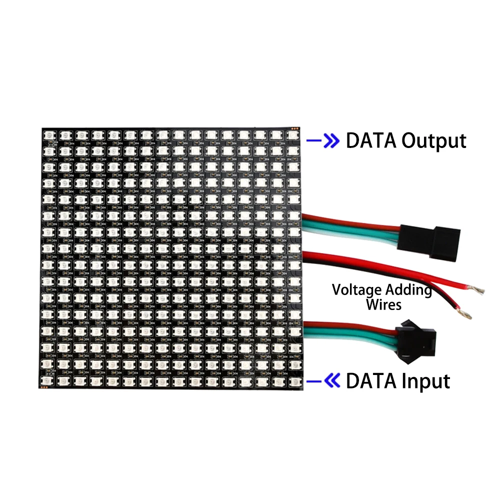 

WS2812B RGB LED Digital Flexible Individually Addressable Module Light WS2812 8x8 16x16 8x32 Module Matrix Screen Board SMD5050
