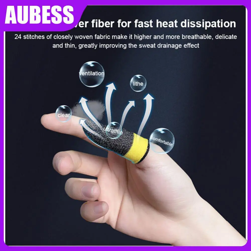 

Anti Slip Game Fingertip Cover Made Of Conductive Fibers And Polyester Materials Mobile Game Thumb Gloves And Sweat Absorbing.