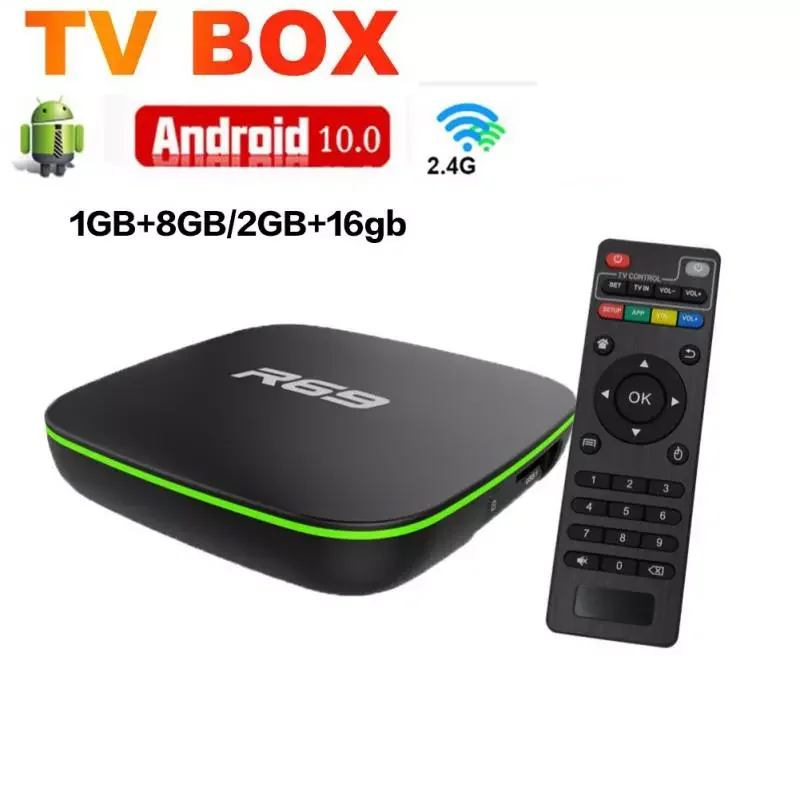 

Приставка Смарт-ТВ R69, Android 10, 4K Hd, Youtube, Google Play, 2,4 ГГц, Wi-Fi, четырехъядерный приемник, медиаплеер, HDR, 2 ГБ + 16 ГБ, ТВ-приставка