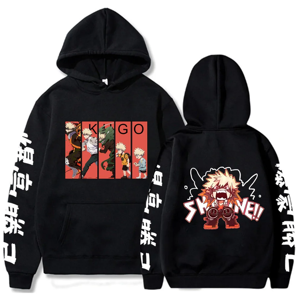 

Anime Hoodie My Hero Academia Hoodies Bakugou Men Women Hip Hop Hooded Pullover Overside Sweatshirt Streetwear Men's Clothing
