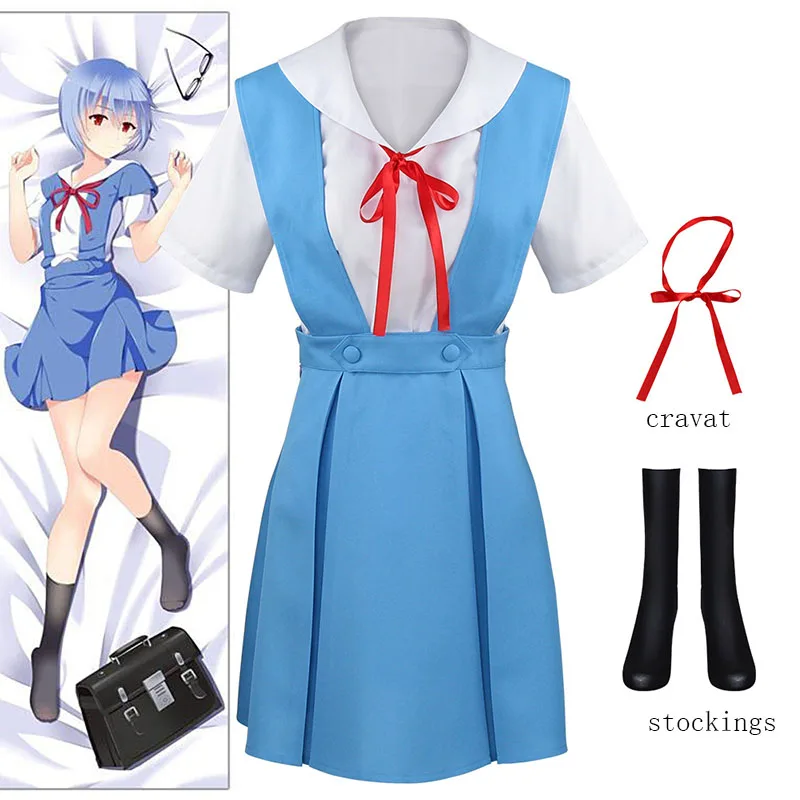 

Evangelion Halloween Japanese Anime Evangelion Women Cosplay Asuka Langley Soryu Tokyo Ayanami Rei Costume School Uniform