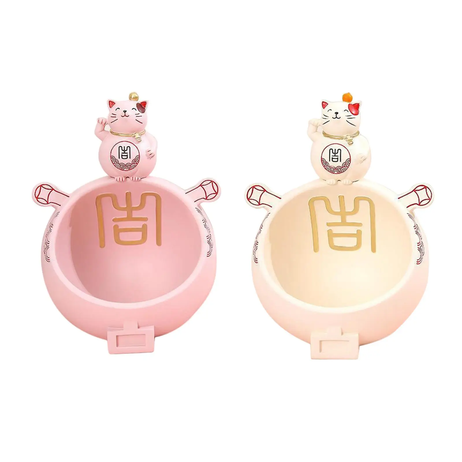 

Статуэтка Lucky Cat из смолы, статуэтка, тарелка для ключей, центральный столик, коробка для хранения ювелирных изделий для спальни, домашний де...