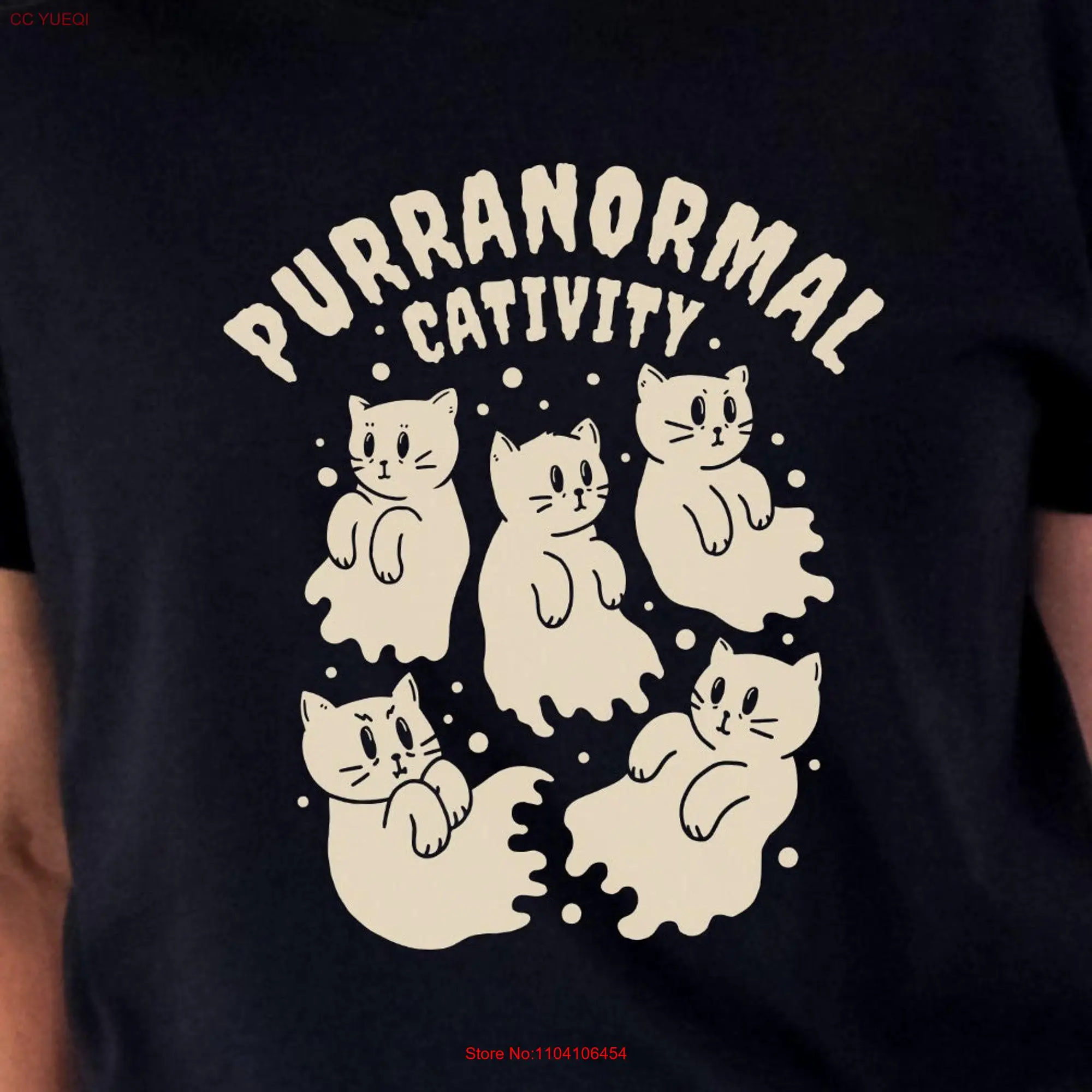 Футболка Purranormal Cativity Паранормальная активность Cat Ghosts Ghost Hunting Spooky Funny Lover с