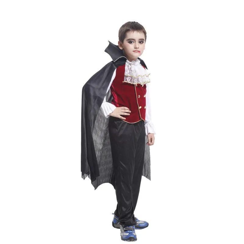 

Halloween Costume 2022 New Children Masquerade Set Stage Performance Props Boy Retro Cape Earl Prince Demon Vampire Cosplay