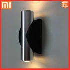Светодиодная настенная лампа XIAOMI, комнатное бра из алюминия, для спальни, украшения дома, настенный светильник, 110 В220 В переменного тока