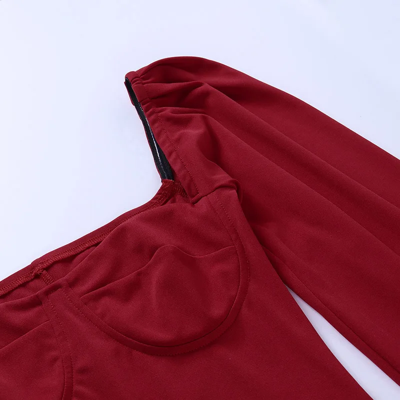 Женское офисное платье-карандаш средней длины элегантное облегающее красное