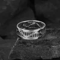 todorova geometric stainless steel rna ring for women men biology chemistry molecule band rings genetics jewelry gift