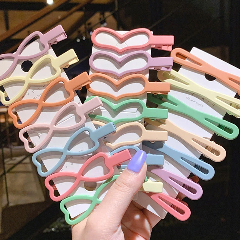 

7 шт./компл. модные заколки для волос для женщин, милая девочка, простые заколки для волос карамельных цветов, заколки для волос с бантом из сп...