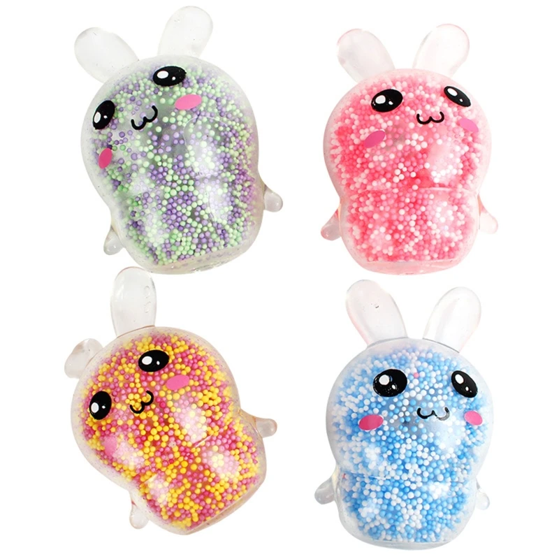 

New Anti-Anxiety Rabbit Ball Pinch Toy Squeezable LED Toy for ADD OCD Therapy