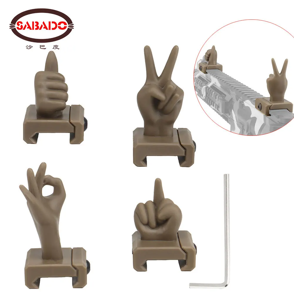 

Tactical 4Pcs New Novelty Sights Finger Thumb Front Rear Sight Rail Mount Base Hunting Scope Mount Airsoft Paintball Decoration