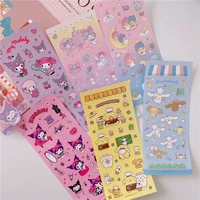 kawaii sanrio sticker kuromi cinnamoroll accessories cute beauty cartoon anime diy decorative hand account toys for girls gift