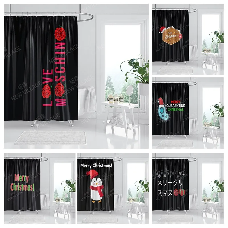 

Waterproof fabric shower curtains Bathroom curtain accessories Bath curtain for shower 180x200cm 240*200 anime boho decoration