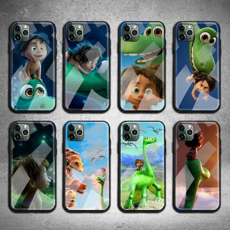 

The Good Dinosaur Phone Case Tempered Glass For iPhone 13 12 11 Pro Mini XR XS MAX 8 X 7 6S 6 Plus SE 2020 cover