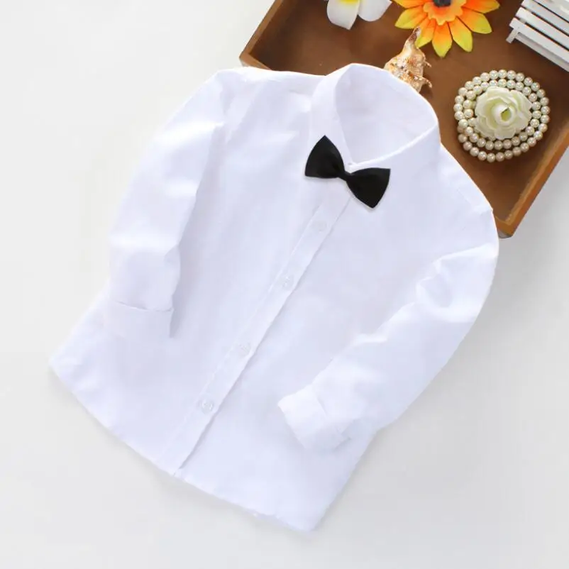 

Formal Shirt for Teenager Clothes Long Sleeve Turn-down Collar Shirt Party Wedding Clothes School Uniform Boys Shirts Kids Tops
