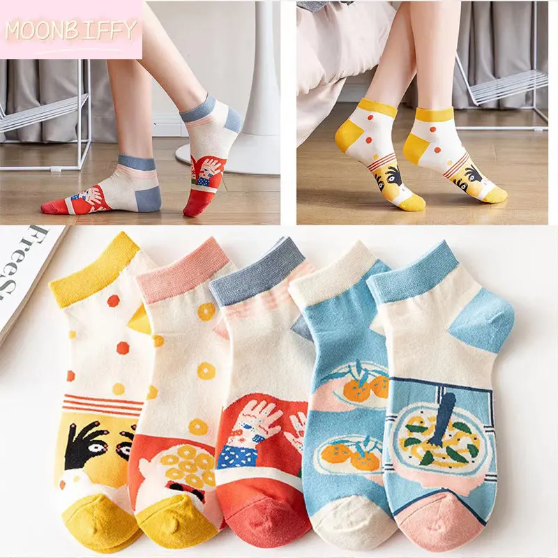 

Cute and Sweet Spring and Summer Cotton Socks Ins Tide Shallow Mouth Summer Thin Socks