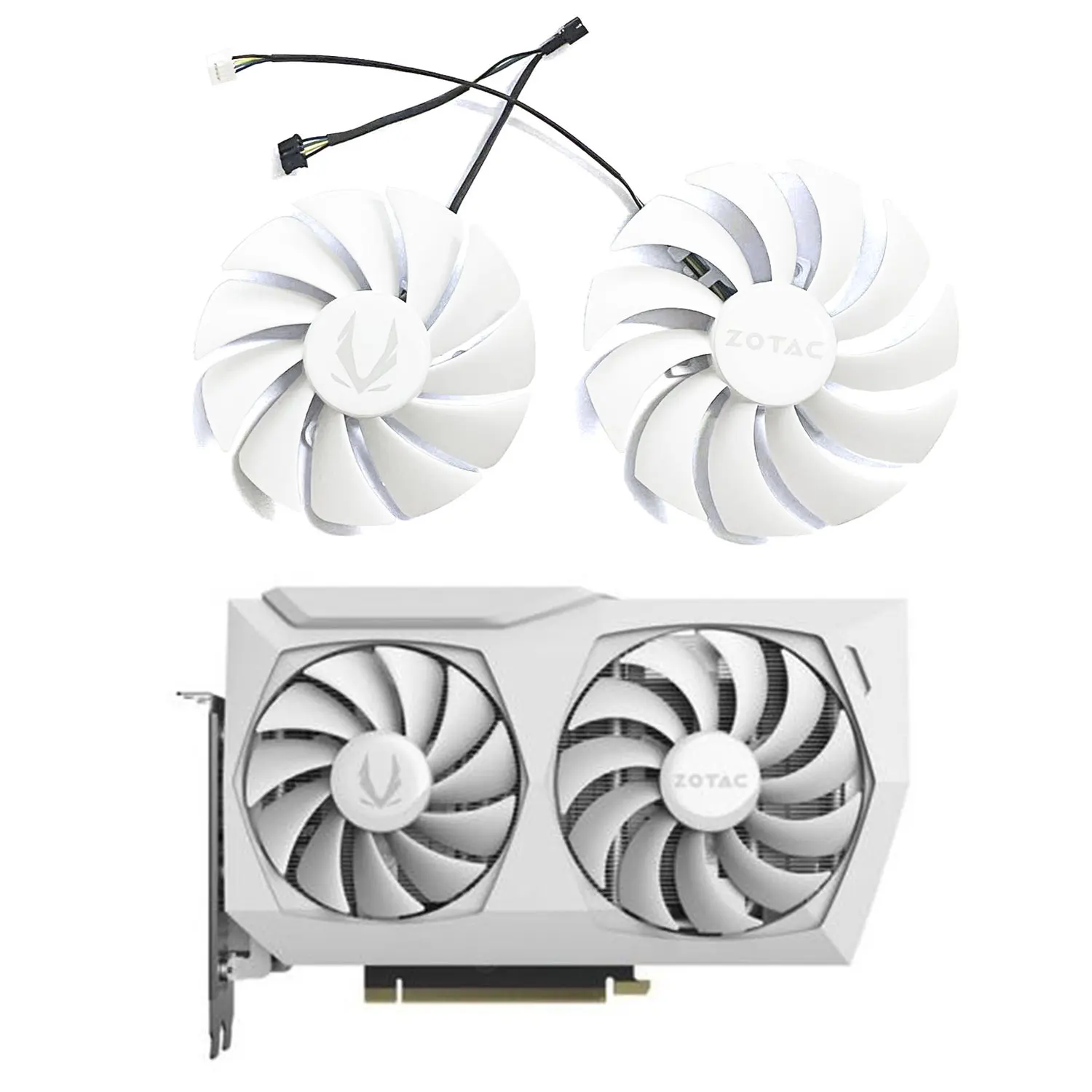 Новый 89 мм 100 мм GAA8S2U GA92S2U RTX 3060 AMP белый вентилятор GPU для Zotac RTX3060 Ti RTX 3060 AMP белый RTX 3070 охлаждение графической карты