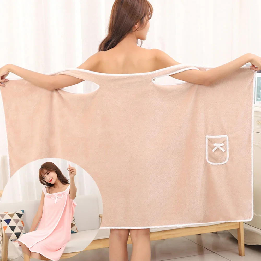 

Towels For Absorbent Winter Bathrobe Gifts Chic Soft Bath Women Towels Fiber Bathroom Hotel Superfine Towel Autumn Home Wearable