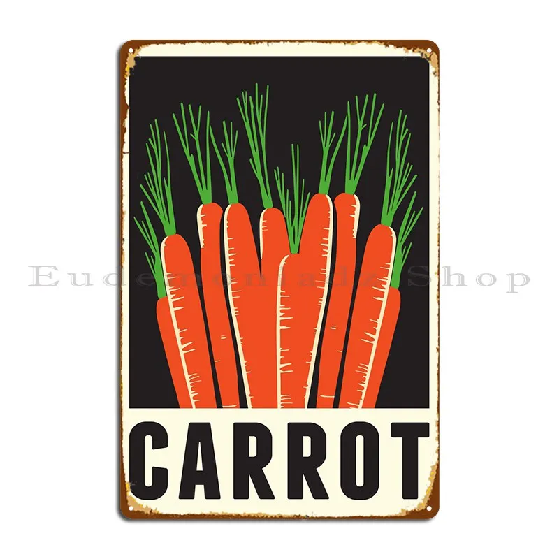 

Minimal Carrot Poster Metal Sign Printing Designer Decoration Personalized Mural Tin Sign Poster