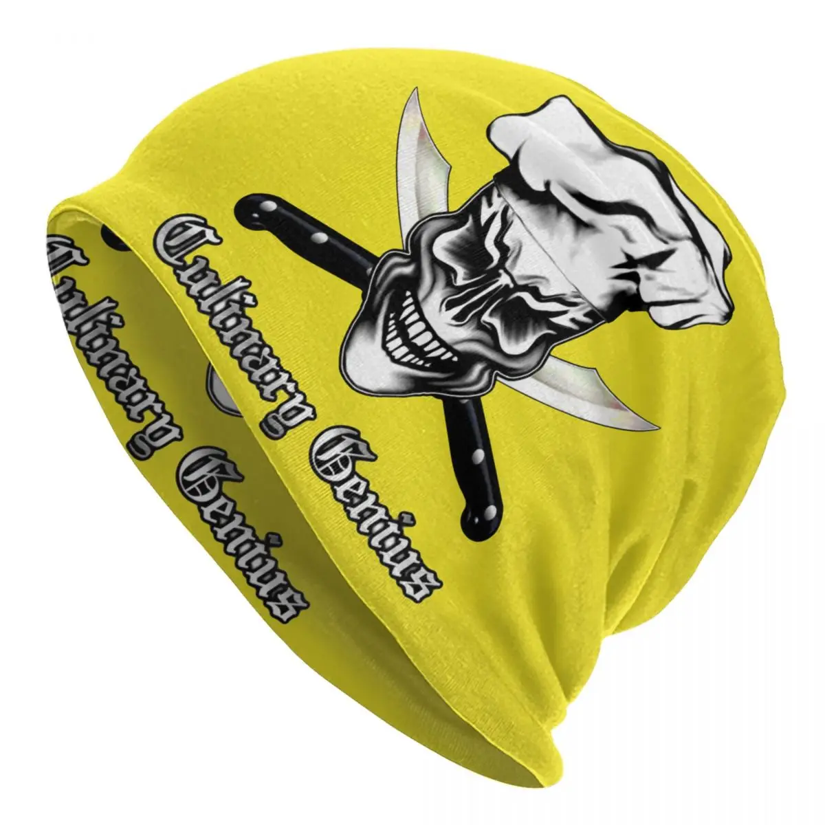 

Culinary Genius Skull Chef Bonnet Hats Cool Knit Hat For Women Men Autumn Winter Warm Cooking Pirate Skullies Beanies Caps
