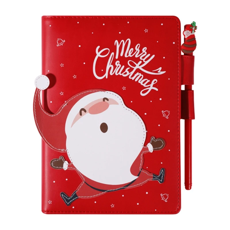 B36C Christmas Santa Claus Leather Diary Notebook B6 Journal Agenda Planner Notepad