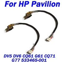 1pcs new dc power jack harness plug in cable for hp pavilion dv5 dv6 cq61 g61 cq71 g77 533465 001 dv7 2000