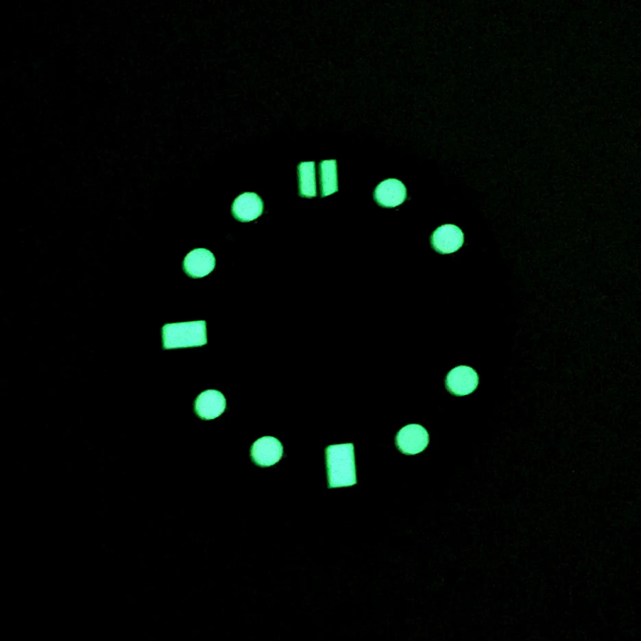 No Logo 28.5mm Watch Dial Modified Dial, Luminous Face, for NH35A Movement, 3 Hours, 3.8 Hours, 98 Hours Watch Accessories