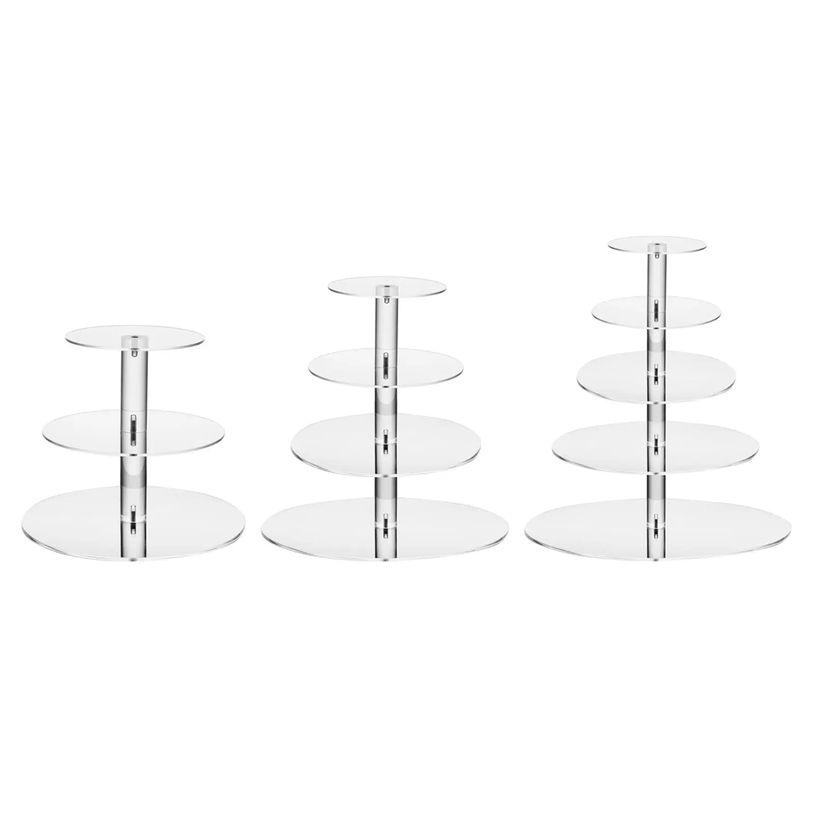 

Acrylic Cupcake Stand Transparent Bracket Multilayer Dessert Tower Round Display Rack for Birthday Party Wedding Baby Decoration