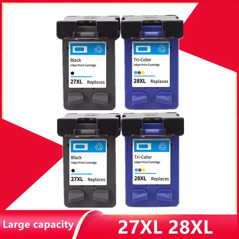 

27XL 28XL Refilled Ink Cartridge Replacement for hp 27 28 XL for hp27 Deskjet 450 450CI 5550 3420 3520 3550 3650 3740 3845