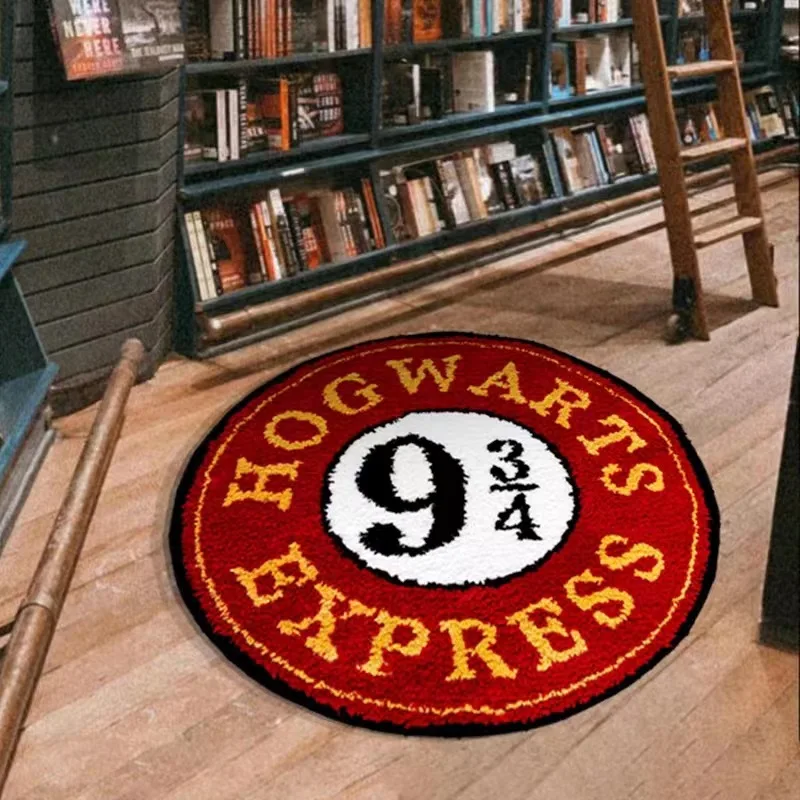 Волшебная Академия 9 3/4 Стеганный коврик на платформе винтажный круглый пушистый