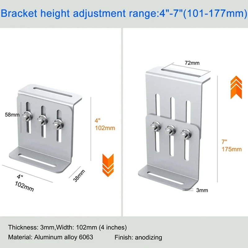 Регулируемый Монтажный кронштейн для солнечной панели наклон 0-180 ° регулируемый
