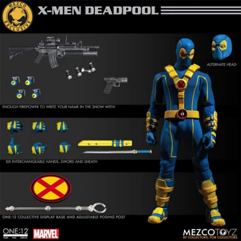 

Оригинальные фигурки из мультфильма «мертвой Дедпул» ONE:12 Marvel, Коллекционные Подарочные игрушки из ПВХ