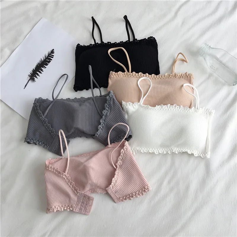 

Women's Cotton Bra Female Tube Top Bra Women's Suspender Underwear Beautiful Tank Top Seamless Comfort Bra Sport Bra Lace Tops