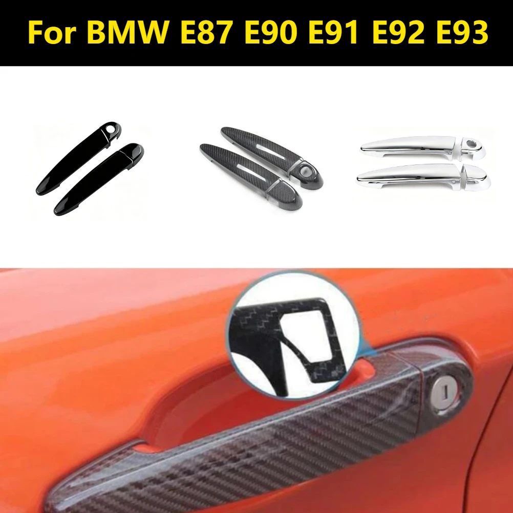 Фото Декоративные накладки на ручки дверей для BMW E871, 2 и 3 серии, E90, E91, E92, E93, 2-дверные модели, внешние накладки на ручки дверей. №1