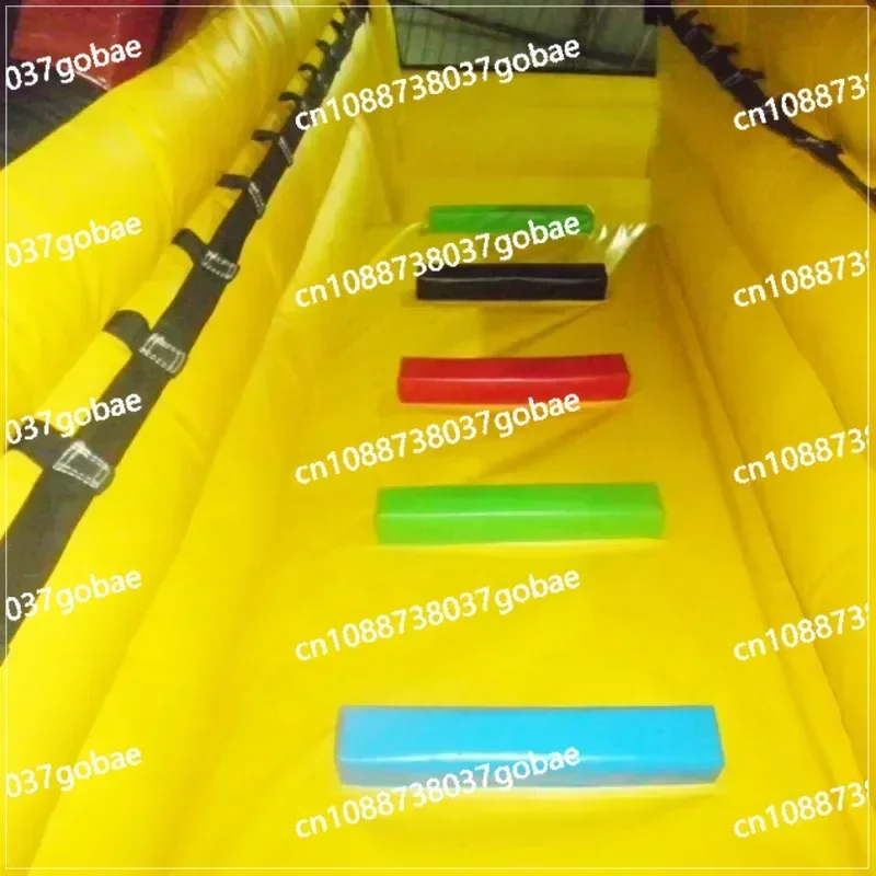 Красный и синий уличный детский аквапарк надувной замок надувные игры горка