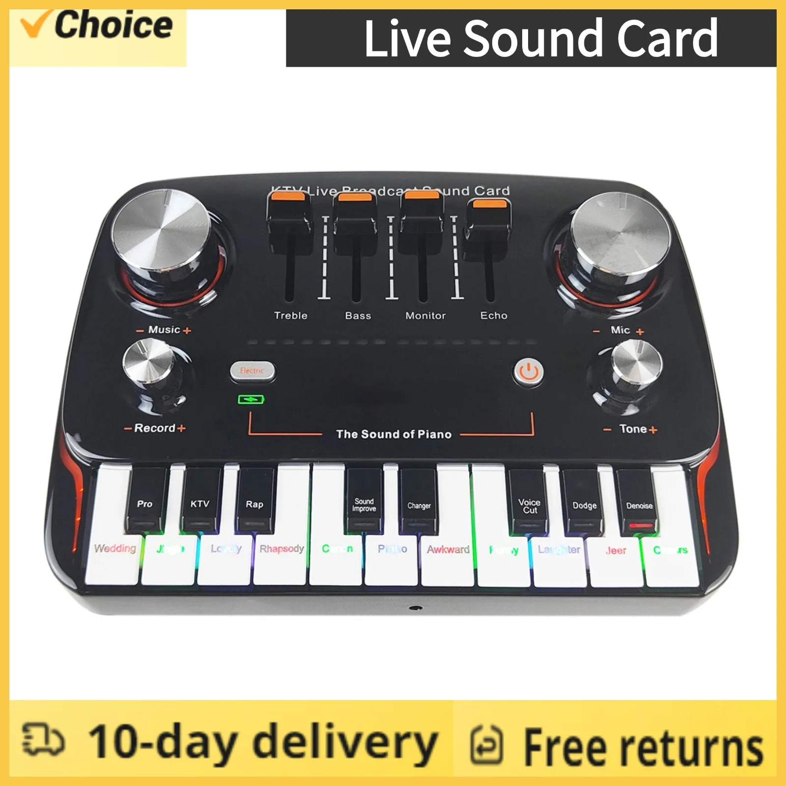 Звуковая Карта В Форме Фортепиано BT Беспроводная Передача Без Потерь Настольная
